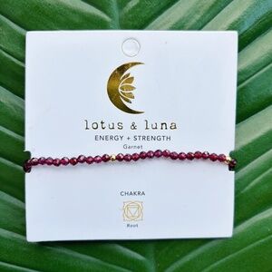 Lotus & Luna 3 MM Garnet Healing Bracelet